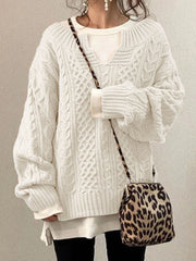 Long Sleeves Twist Knit Sweaters