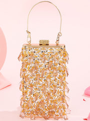 Glitter Beaded Cuboid Party Crossbody Bags