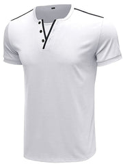 Mens Short Sleeve Casual Tops