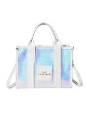 PU Glitter Sequins Versatile Travel Tote Bag