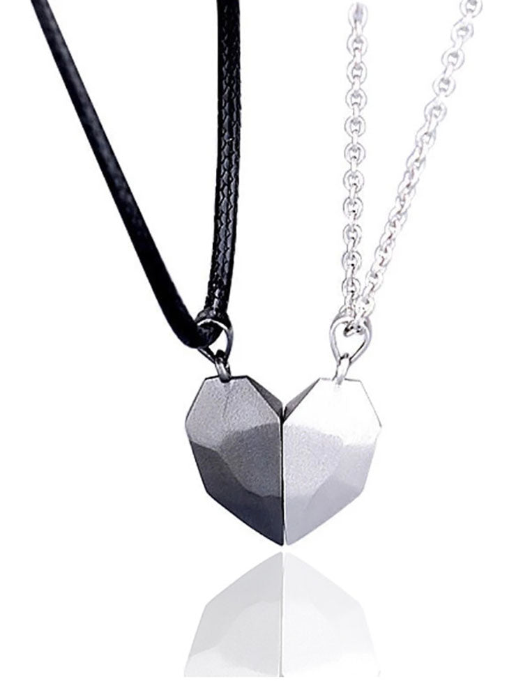 Couple Heart Pendant Chain Necklaces