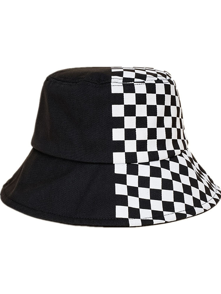 Checkerboard Patchwork Bucket Hat