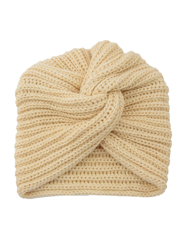 Imitation Cashmere Cross Knitted Hat