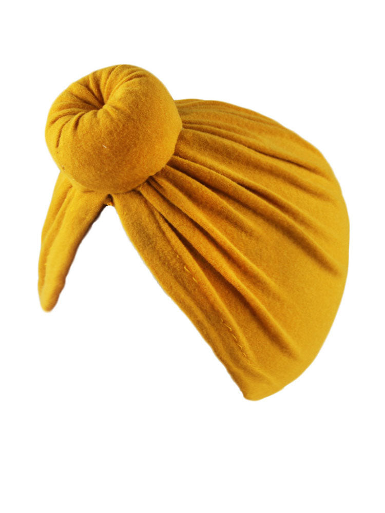 Solid Color Ruched Cross Turban Cap