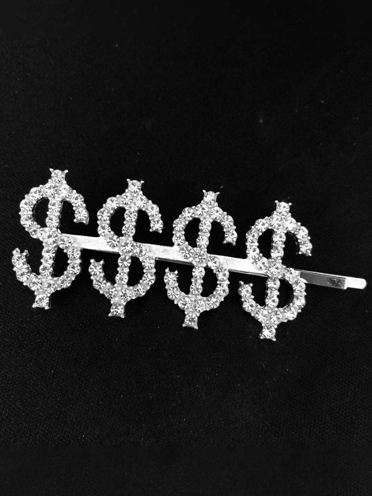 Rhinestone Crystal Letter Hair Pins