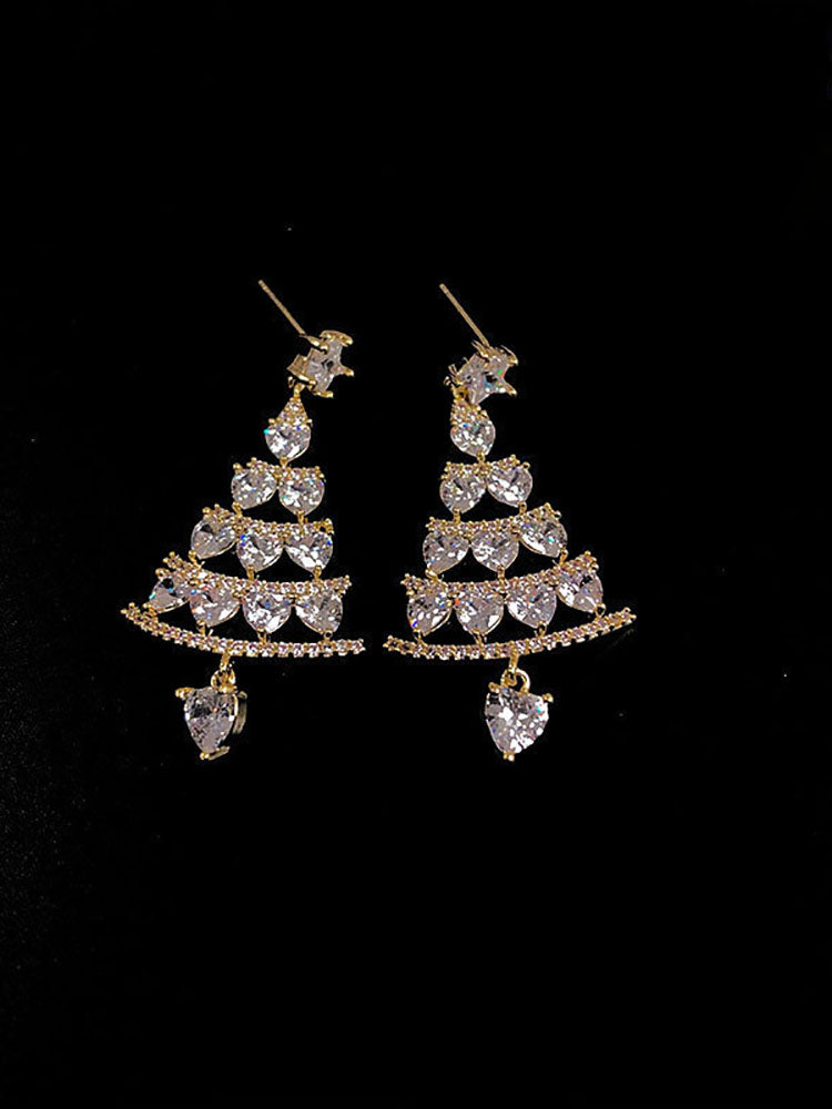 Charm Rhinestone Pendant Earrings