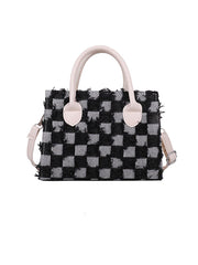 Checkerboard Pattern Crossbody Bags