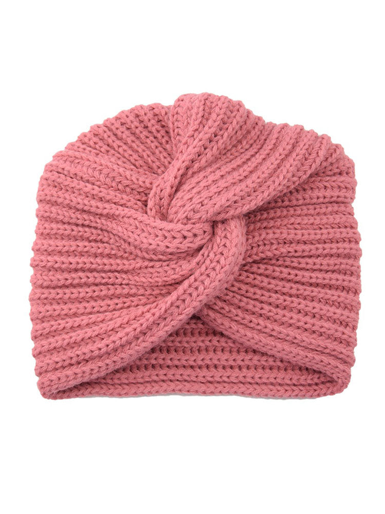 Imitation Cashmere Cross Knitted Hat