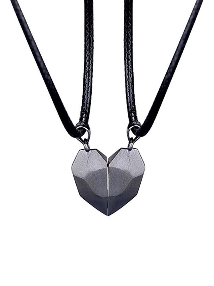 Couple Heart Pendant Chain Necklaces