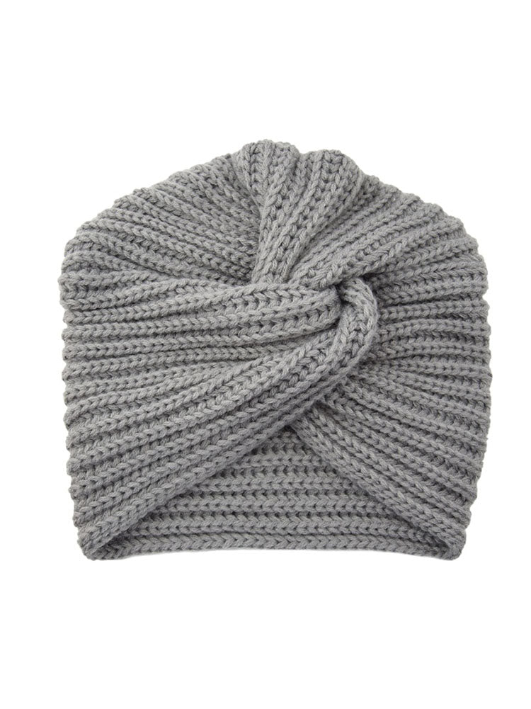 Imitation Cashmere Cross Knitted Hat