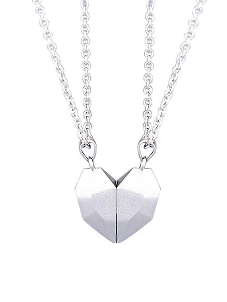 Couple Heart Pendant Chain Necklaces