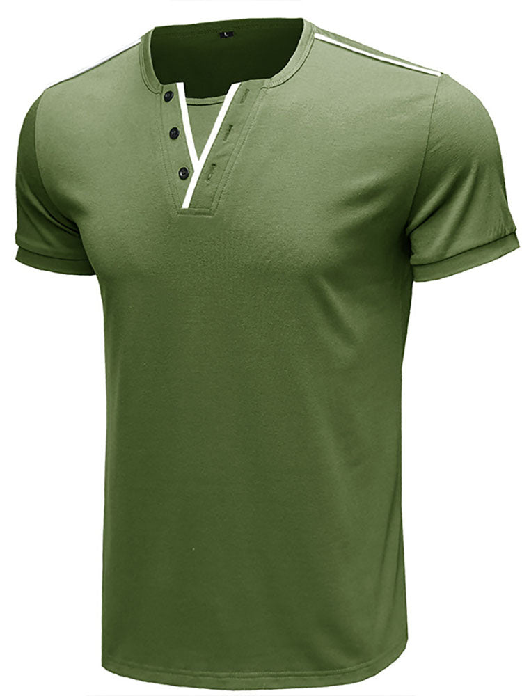 Mens Short Sleeve Casual Tops