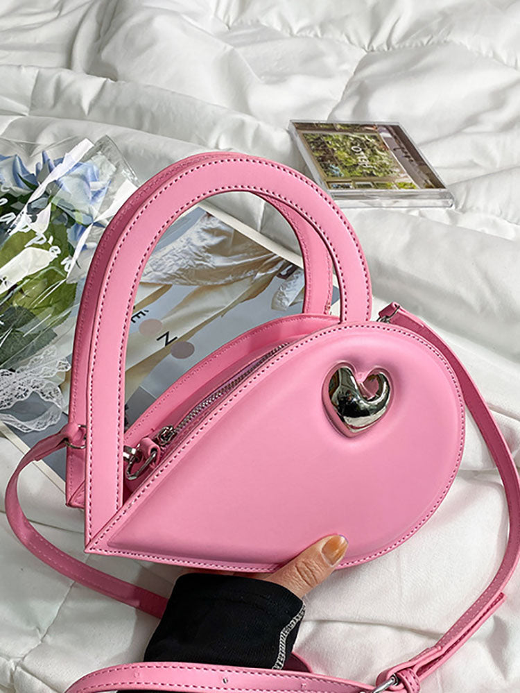 Vintage Heart Patchwork PU CrossBody Bags