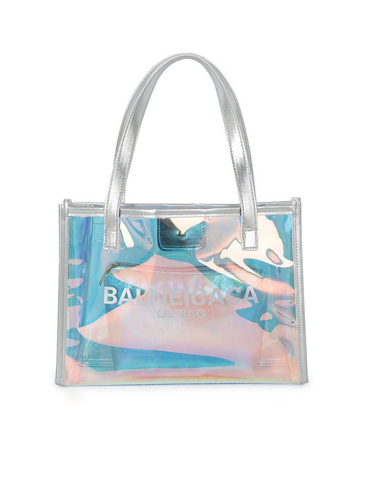 Transparent Laser Beach Tote Bag