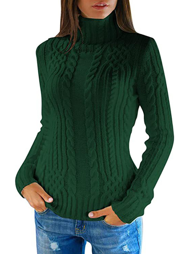 Long Sleeves Turtleneck Knit Sweaters