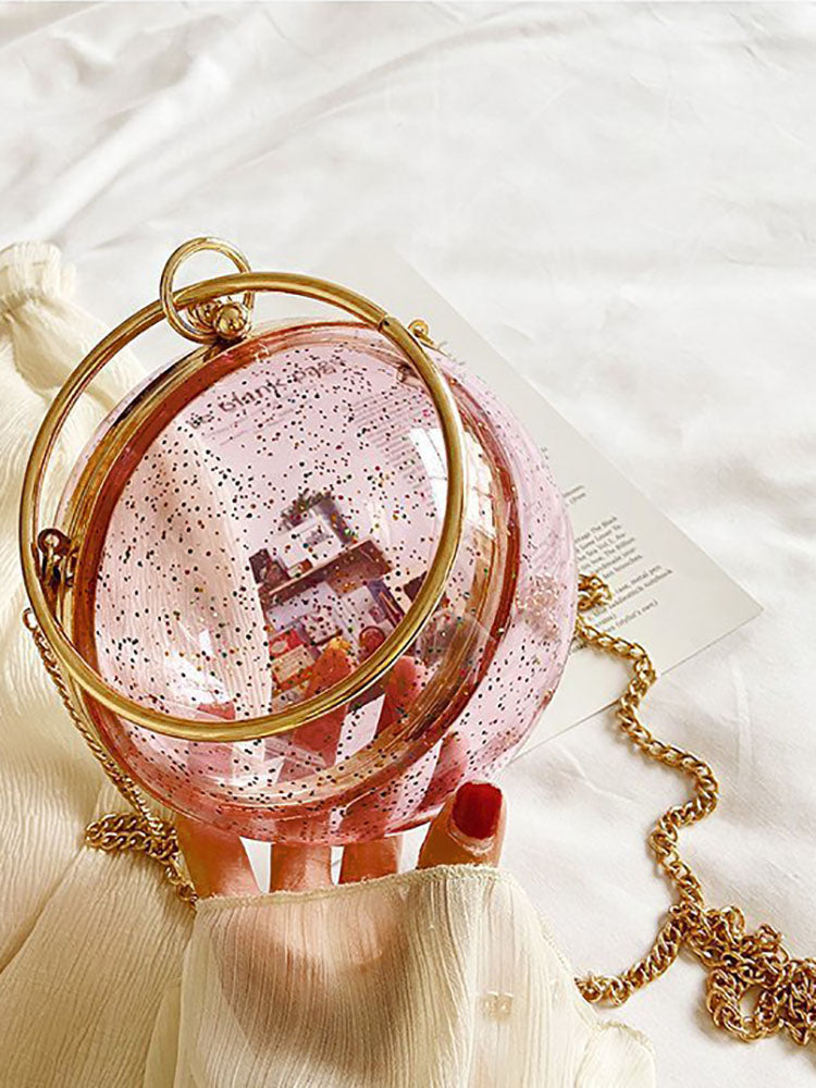 Transparent Sequins Luxury Ball Handbag