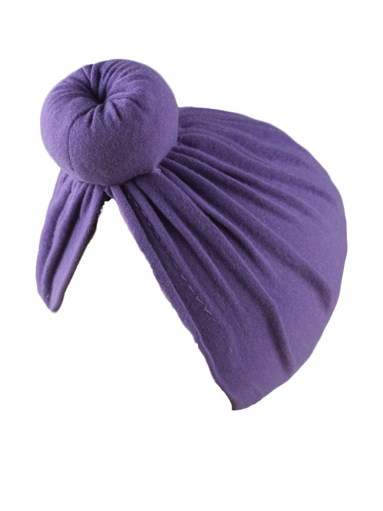 Solid Color Ruched Cross Turban Cap