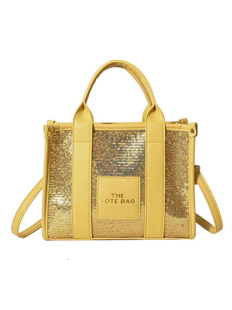 PU Glitter Sequins Versatile Travel Tote Bag