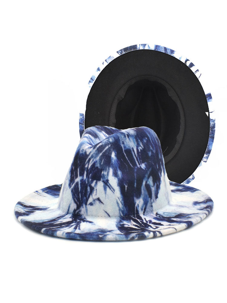 Graffiti Woolen Retro Fedora Hat