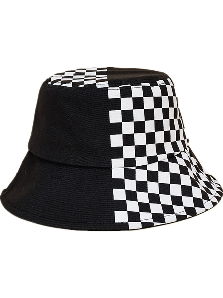 Checkerboard Patchwork Bucket Hat