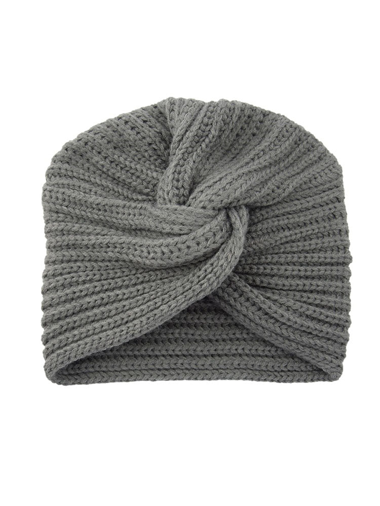 Imitation Cashmere Cross Knitted Hat