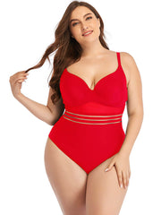 Plus Size Spaghetti Straps Backless Swimsuit