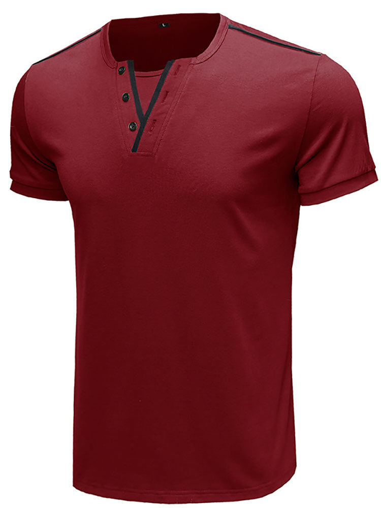 Mens Short Sleeve Casual Tops