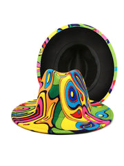 Graffiti Woolen Retro Fedora Hat