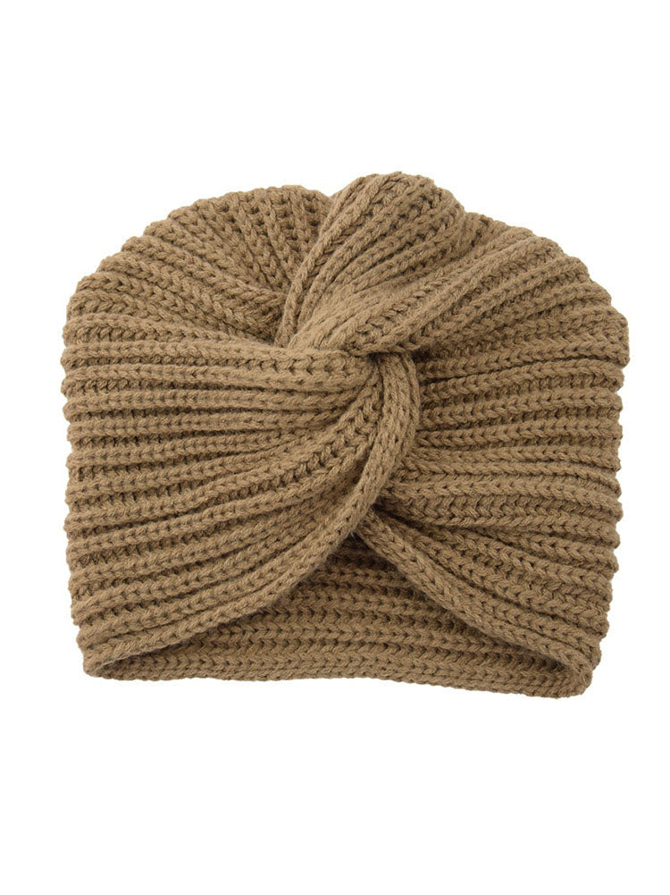 Imitation Cashmere Cross Knitted Hat