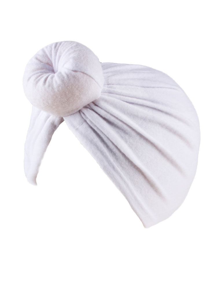 Solid Color Ruched Cross Turban Cap