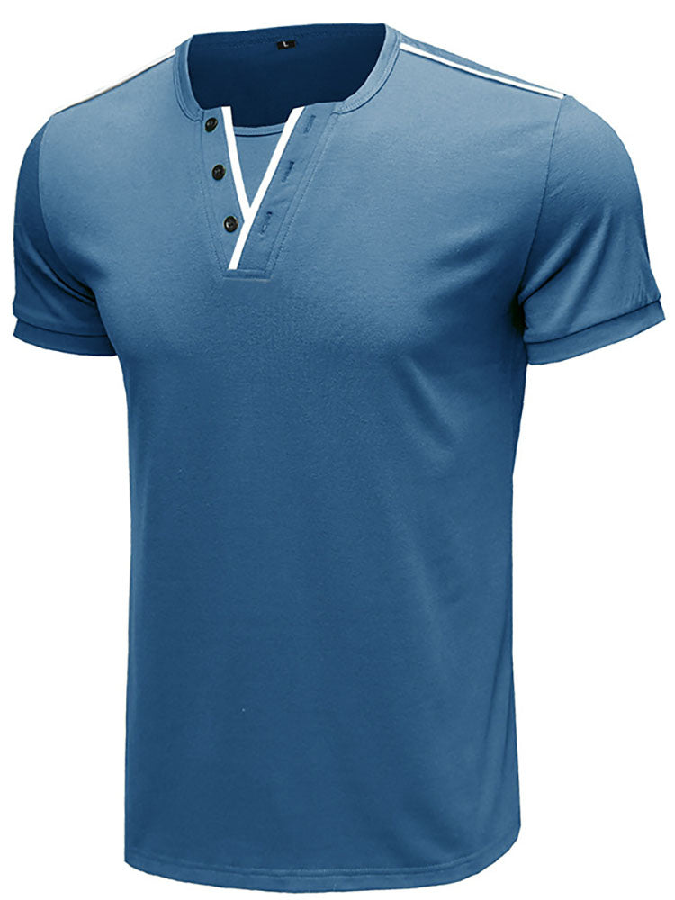 Mens Short Sleeve Casual Tops