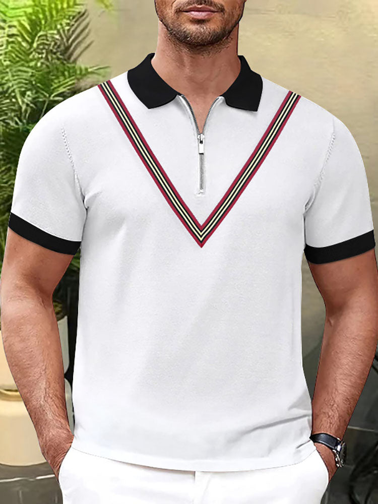 Mens Zipper Polo Shirts