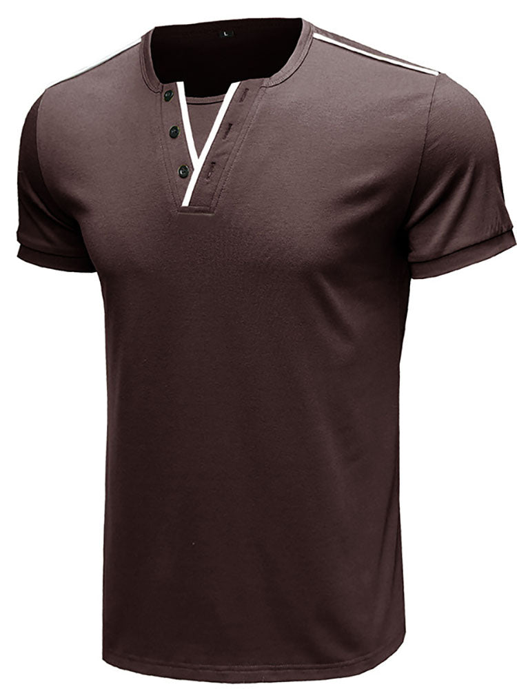 Mens Short Sleeve Casual Tops