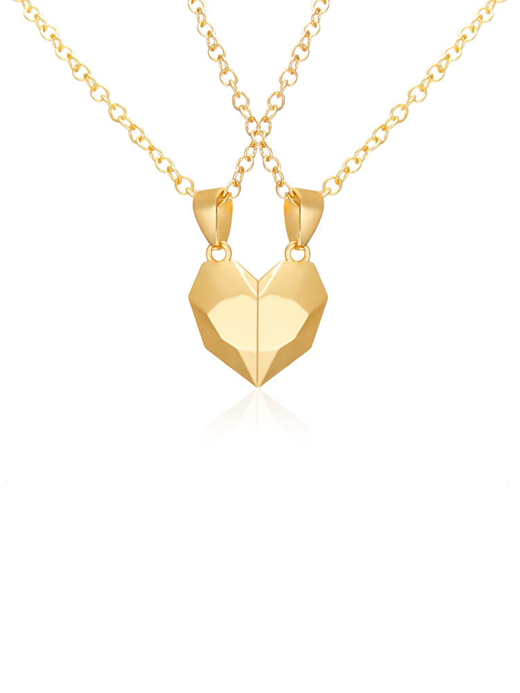 Couple Heart Pendant Chain Necklaces