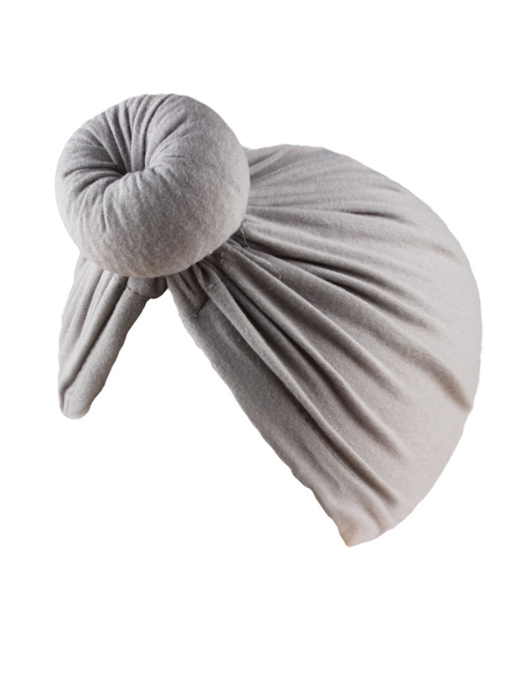 Solid Color Ruched Cross Turban Cap