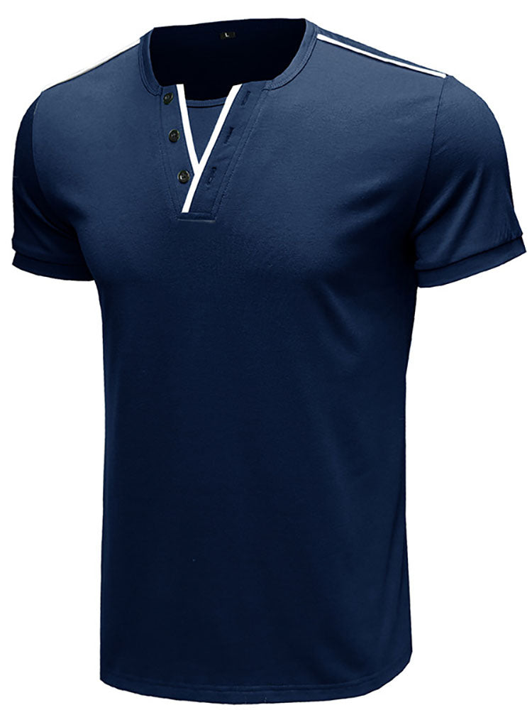 Mens Short Sleeve Casual Tops