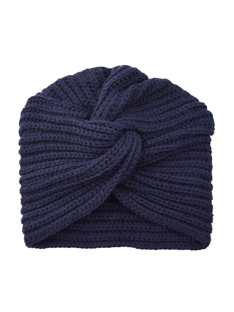 Imitation Cashmere Cross Knitted Hat