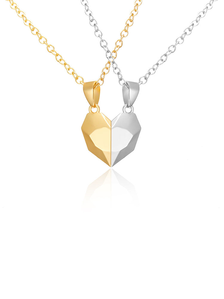 Couple Heart Pendant Chain Necklaces