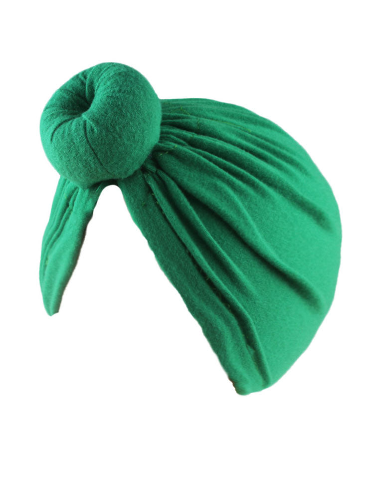 Solid Color Ruched Cross Turban Cap