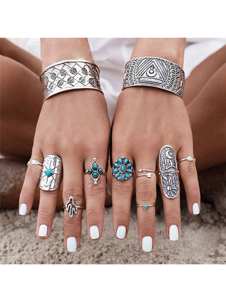 Rhinesrone Rings Glitter Rhinestone Rings Sets – Viho Shop