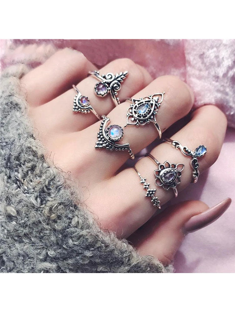 Rhinesrone Rings Glitter Rhinestone Rings Sets – Viho Shop