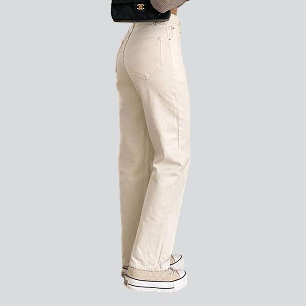 White straight women's jeans