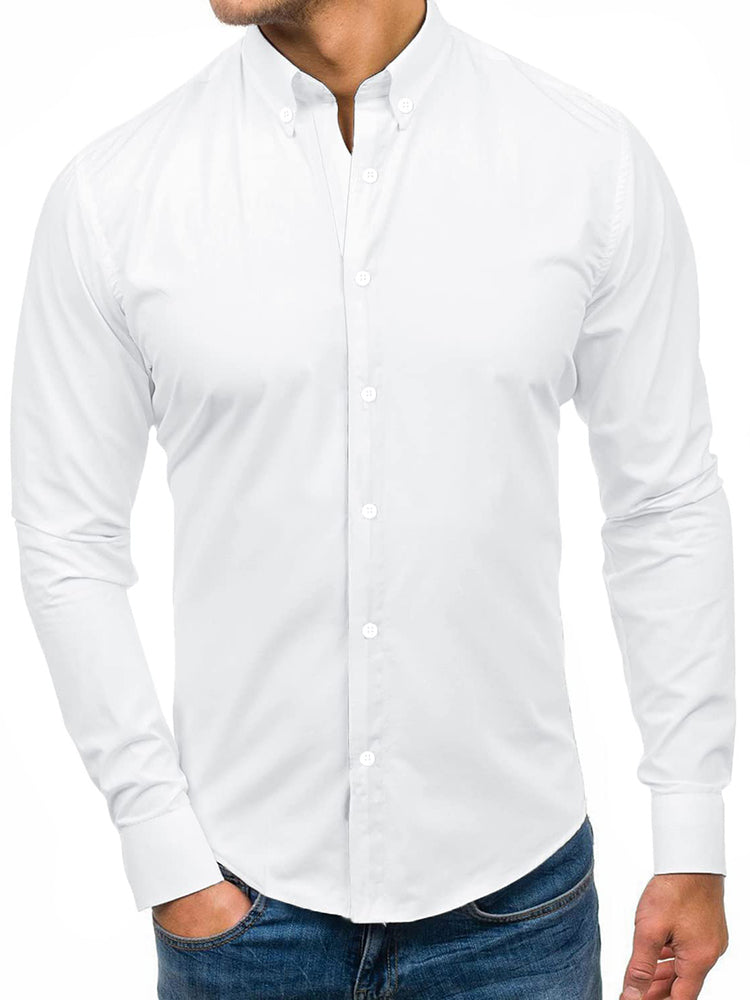 Mens Buttons Long Sleeves Shirts