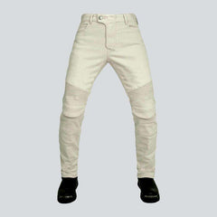 White men's biker jeans