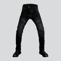 Winter velvet men's biker jeans