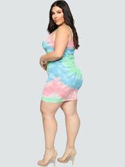 Tie Dye Sling Mini Dress