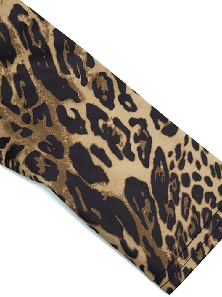 Leopard Print Tunic Bodycon Maxi Pencil Dresses