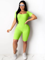 Solid Color Backless Lace Up Bodycon Jumpsuits