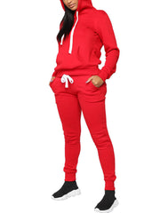 Two Piece Long Sleeve Hooded Sweatshirt+Sweatpants