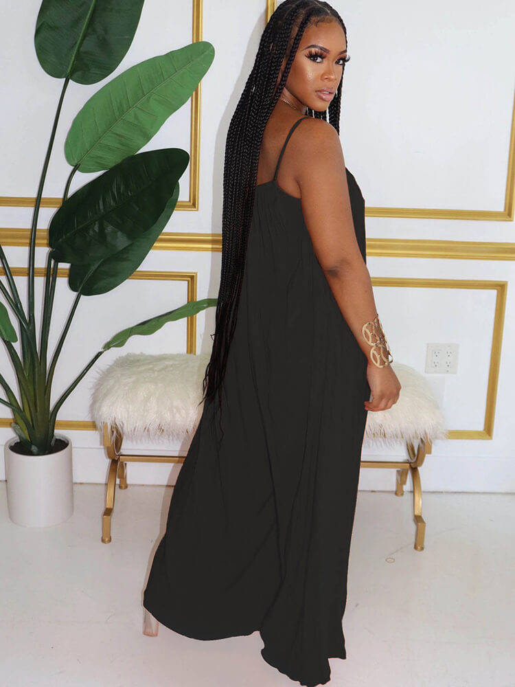 Spaghetti Strap Wide Leg Jumpsuits